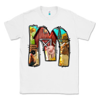 White farm life alphabet lowercase letters m Classic Tee - BundleAndBundleShop