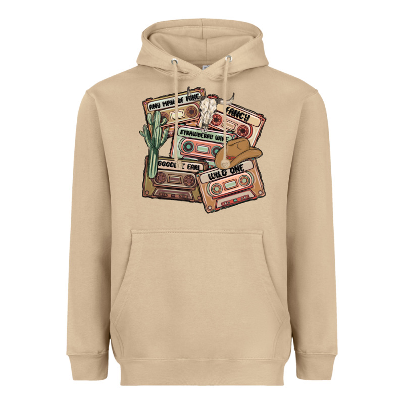 90s Country Cassette Tapes Heavyweight Hoodie by MaliasSmallBusiness | Teevron