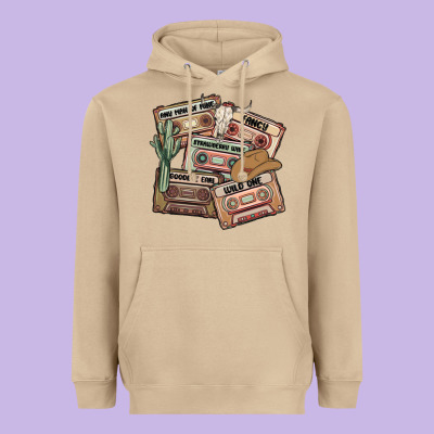 90s Country Cassette Tapes Heavyweight Hoodie Designed By Maliassmallbusiness