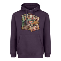 Plum 90s country cassette tapes Heavyweight Hoodie - MaliasSmallBusiness