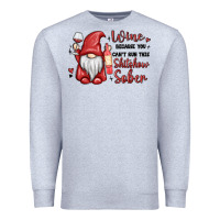 Heather Grey wine because you cant run this shitshow sober Premium Sweatshirt - MaliasSmallBusiness