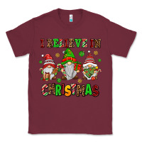 Burgundy i believe in christmas Classic Tee - AdoDesignShop