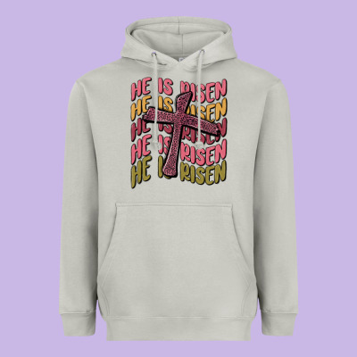 He Is Risen Heavyweight Hoodie Designed By Maliassmallbusiness