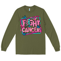 Army Green fight cancer Long Sleeve Tee - AdoDesignShop