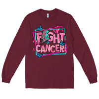 Burgundy fight cancer Long Sleeve Tee - AdoDesignShop