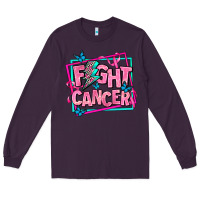 Plum fight cancer Long Sleeve Tee - AdoDesignShop