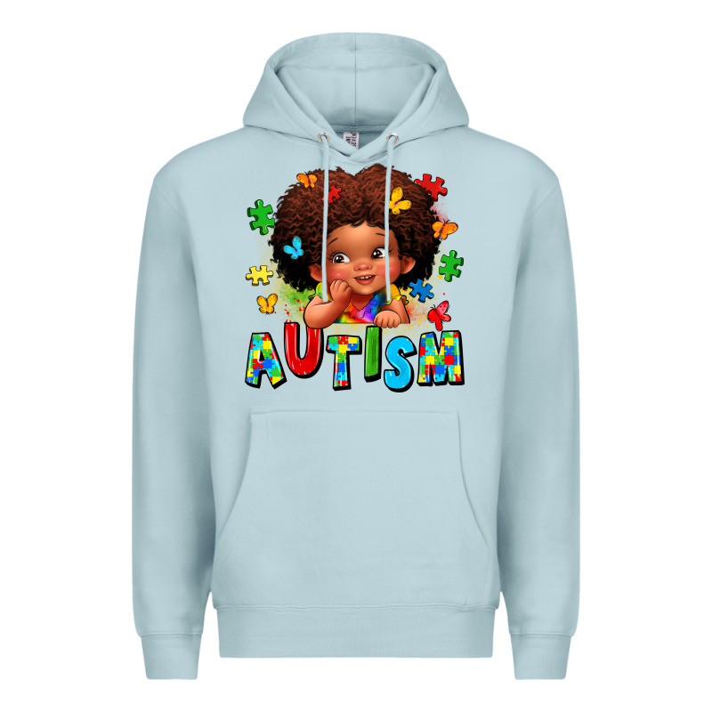 Autism Afro Girl Premium Hoodie by LillyAllenDesigns | Teevron