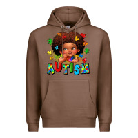 Chestnut autism afro girl Premium Hoodie - LillyAllenDesigns