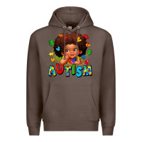 Coffee autism afro girl Premium Hoodie - LillyAllenDesigns