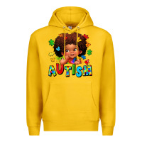 Lemon autism afro girl Premium Hoodie - LillyAllenDesigns