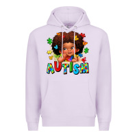 Lilac autism afro girl Premium Hoodie - LillyAllenDesigns