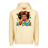 Pina Colada autism afro girl Premium Hoodie - LillyAllenDesigns