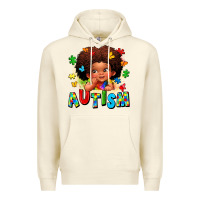 Sandshell autism afro girl Premium Hoodie - LillyAllenDesigns