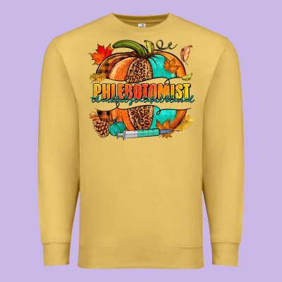 Phlebotomist Pumpkin Premium Sweatshirt Designed By Nancycooperartshop