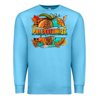 Ocean Blue Phlebotomist pumpkin Premium Sweatshirt - NancyCooperArtShop