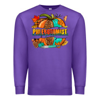 Purple Phlebotomist pumpkin Premium Sweatshirt - NancyCooperArtShop