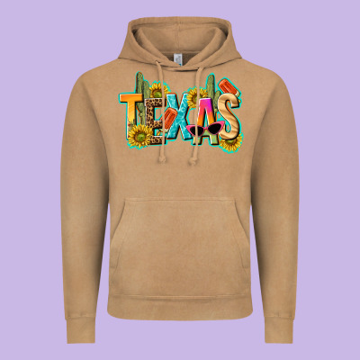 Texas Summer Vintage Hoodie Designed By Texasbilliewilder