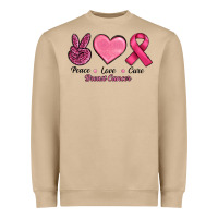 Mushroom breast cancer peace love cure Heavyweight Sweatshirt - RanaPortraitStore