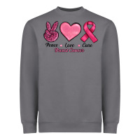 Storm breast cancer peace love cure Heavyweight Sweatshirt - RanaPortraitStore