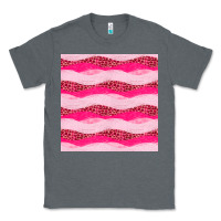 Charcoal Heather valentines day glitter and leopard seamless pattern Classic Tee - BundleAndBundleShop