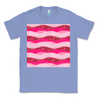 Colony Blue valentines day glitter and leopard seamless pattern Classic Tee - BundleAndBundleShop