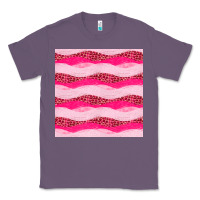 Lavender valentines day glitter and leopard seamless pattern Classic Tee - BundleAndBundleShop