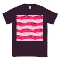 Plum valentines day glitter and leopard seamless pattern Classic Tee - BundleAndBundleShop
