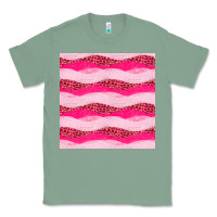 Sage valentines day glitter and leopard seamless pattern Classic Tee - BundleAndBundleShop