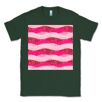 Sports Green valentines day glitter and leopard seamless pattern Classic Tee - BundleAndBundleShop