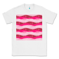 White valentines day glitter and leopard seamless pattern Classic Tee - BundleAndBundleShop