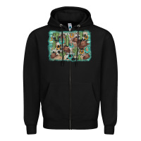 Black cactus cowboy hat background Zipper Hoodie - AdoDesignShop