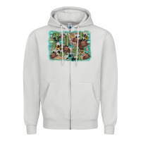 Dove Grey cactus cowboy hat background Zipper Hoodie - AdoDesignShop