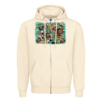 Sandshell cactus cowboy hat background Zipper Hoodie - AdoDesignShop