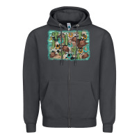 Smoke cactus cowboy hat background Zipper Hoodie - AdoDesignShop