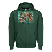 Sports Green cactus cowboy hat background Zipper Hoodie - AdoDesignShop