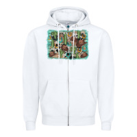 White cactus cowboy hat background Zipper Hoodie - AdoDesignShop