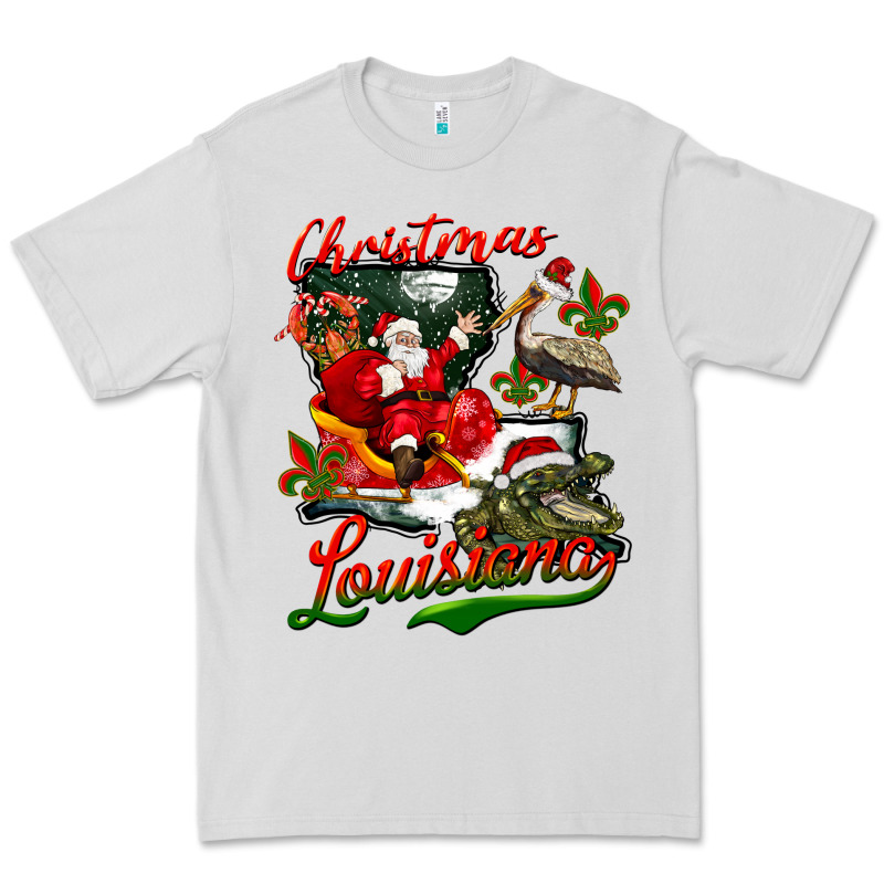 Louisiana Christmas With Santa Premium Tee by BarkalooDesign | Teevron