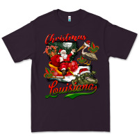 Plum louisiana christmas with santa Premium Tee - BarkalooDesign