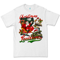 White louisiana christmas with santa Premium Tee - BarkalooDesign