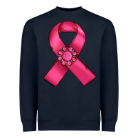 Navy breast cancer awareness ribbon Heavyweight Sweatshirt - RanaPortraitStore
