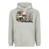 Moon Dust half coffee half bookworm Heavyweight Hoodie - MaliasSmallBusiness
