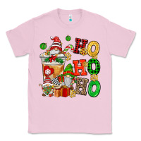 Bubblegum Pink ho ho ho christmas latte with gnomies Classic Tee - AdoDesignShop