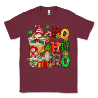 Burgundy ho ho ho christmas latte with gnomies Classic Tee - AdoDesignShop