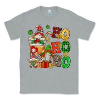 Heather Grey ho ho ho christmas latte with gnomies Classic Tee - AdoDesignShop