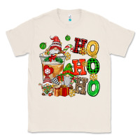 Natural ho ho ho christmas latte with gnomies Classic Tee - AdoDesignShop