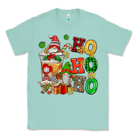 Seafoam ho ho ho christmas latte with gnomies Classic Tee - AdoDesignShop