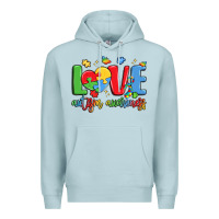 Blue Mist love autism awareness Premium Hoodie - LillyAllenDesigns