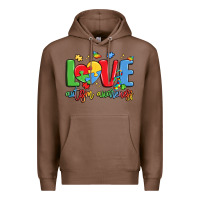 Chestnut love autism awareness Premium Hoodie - LillyAllenDesigns