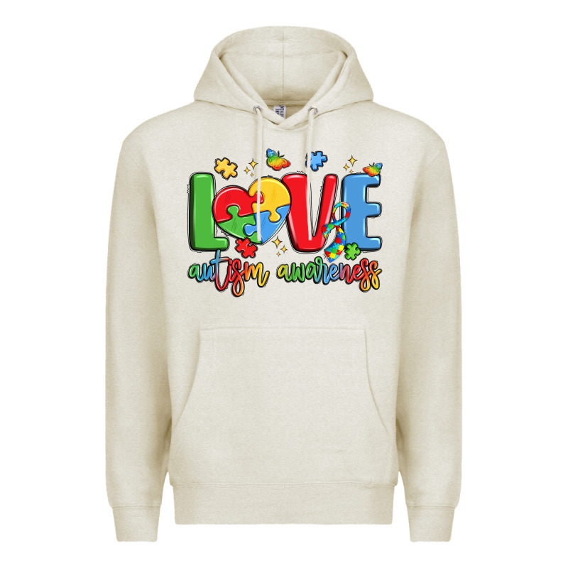 Love Autism Awareness Premium Hoodie by LillyAllenDesigns | Teevron
