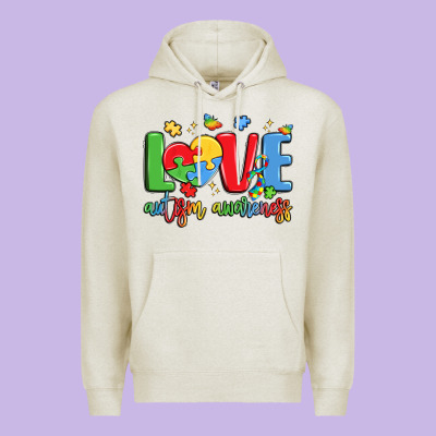 Love Autism Awareness Premium Hoodie Designed By Lillyallendesigns